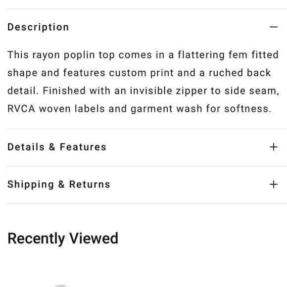 RVCA  abstract print No Matters Top Sz Large - Picture 10 of 12